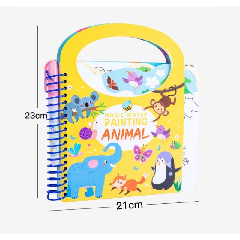 magic water painting and activity book / buku mewarnai dan aktivitas anak