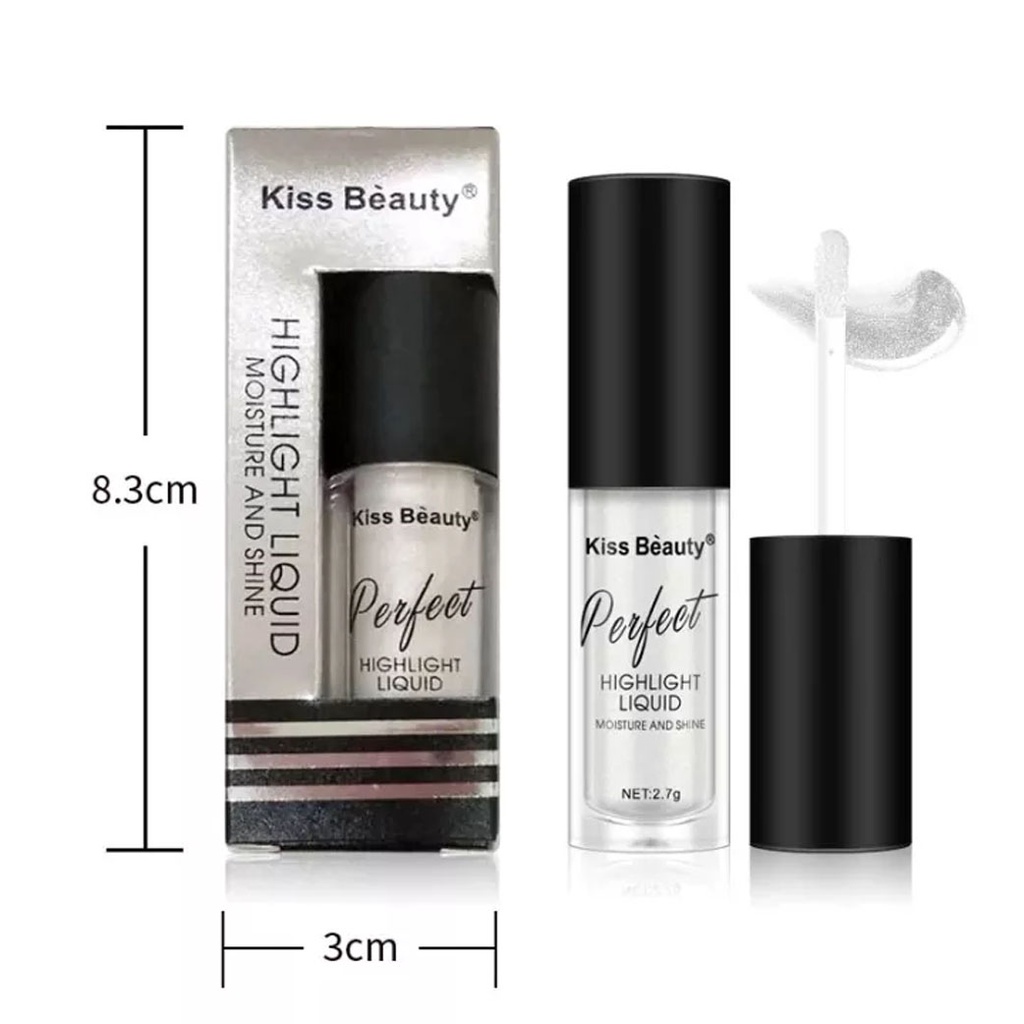 Kiss Beauty Highlighter Liquid Waterproof Original Simmer Bronzer Highlighter Cair Mencerahkan Wajah (COD)
