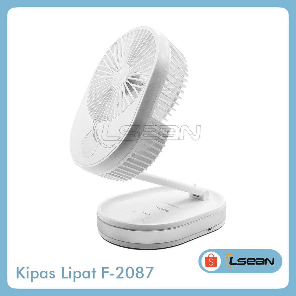 Kipas Lipat Recharge + Lampu LED