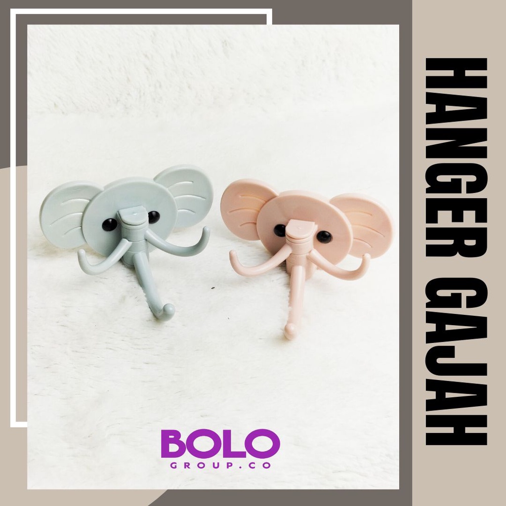 BOLOGROSIR [HG] Gantungan Model Gajah / Hanger Gajah / Gantungan Dinding Multifungsi / Hanger Serbaguna