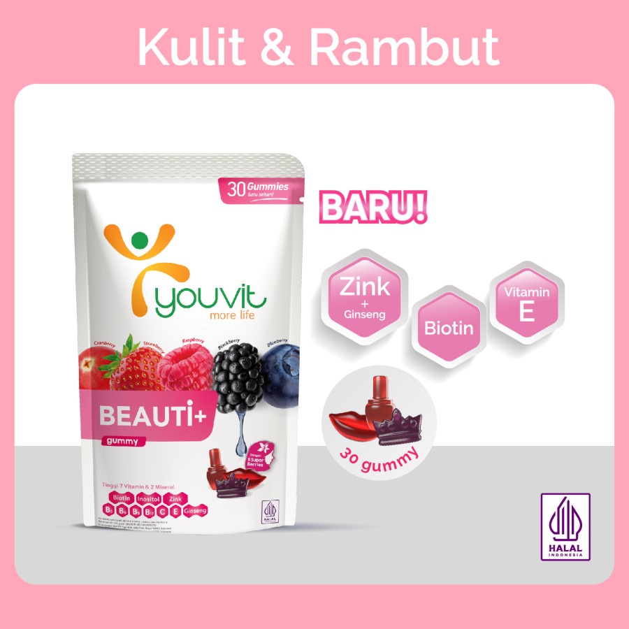 YOUVIT COLLECTIONS MULTIVITAMIN ANAK DEWASA OMEGA 3 BEAUTI COLLAGEN