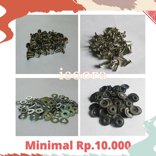 [COD] PAKU RIVET KELING HELM.PAKU BELAH,RING PLATIK,RING BESI