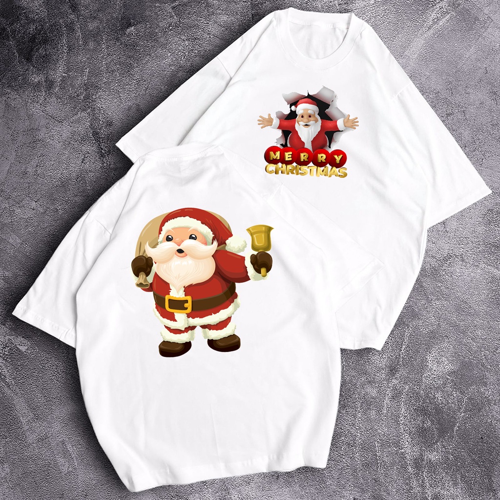 Kaos NataL Santa new produk wanita pria 24s