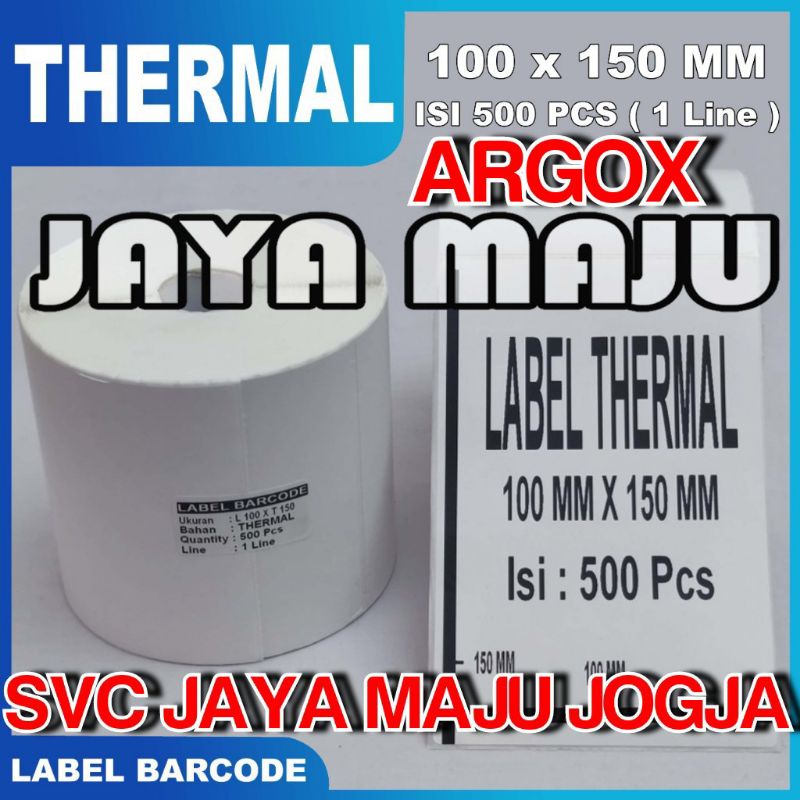 

[ ARGOX ] 100 X 150 THERMAL IMPORT - 1 LINE - FACE OUT - ISI 500 PCS || CORE 1" || LABEL THERMAL TANPA RIBBON KERTAS STICKER LABEL RESI PAKET EKSPEDISI CARGO || ARGOX - OS214PLUS OS214 OS 214 PLUS OS 214 NU CP2140 CP 2140 CP2240 CP 2240