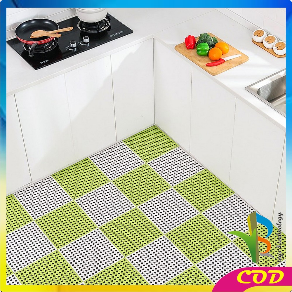 RB-C236 Karpet Kamar Mandi Anti Licin 30x30CM / Keset Lantai Anti Slip Polkadot Dapur Mat Non-Slip