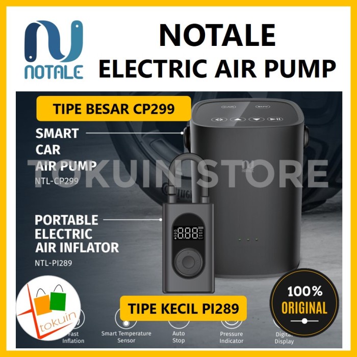 Notale Electric Air Pump Inflator Pompa Ban Elektrik Mobil Sepeda