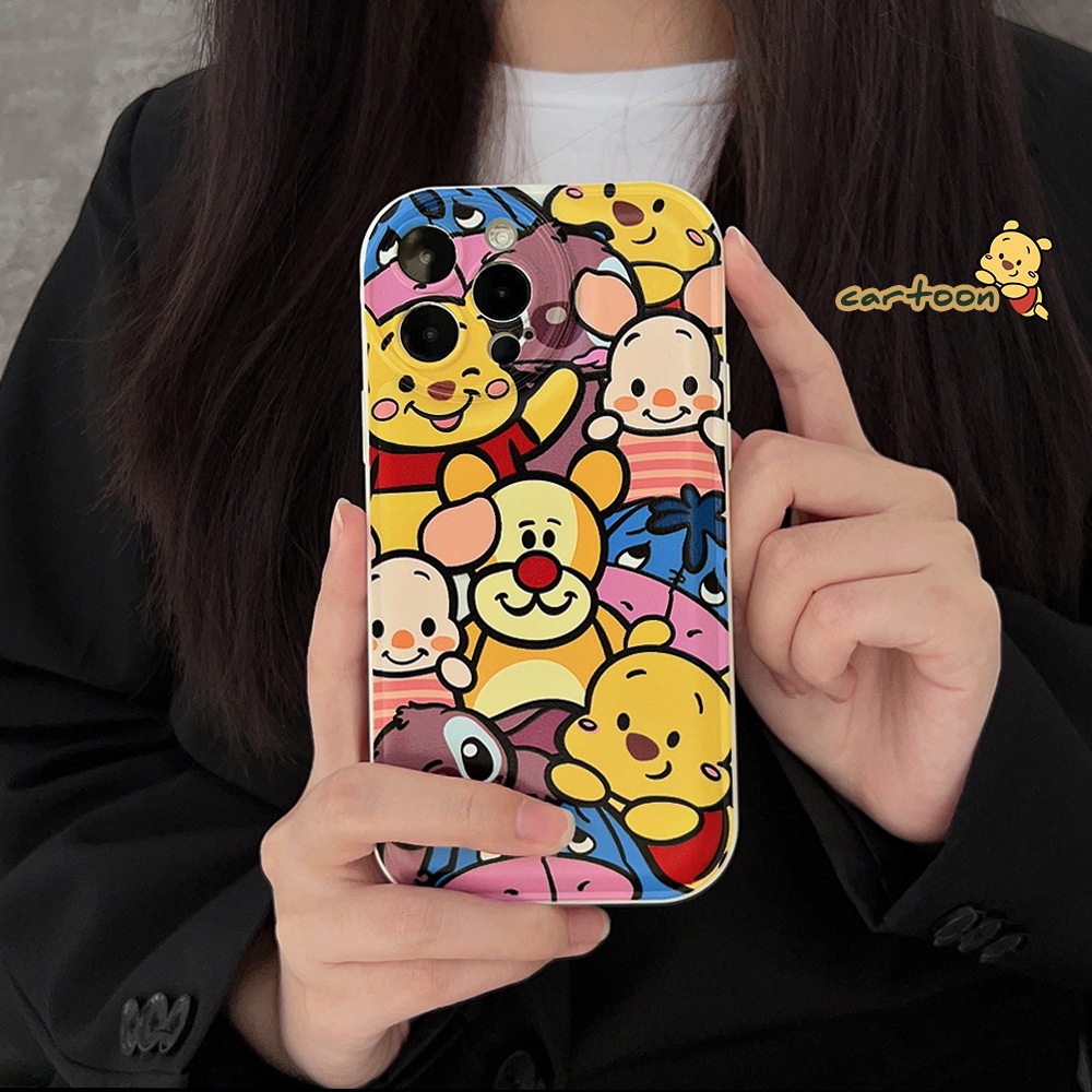 Soft Case Silikon Motif Kartun Pooh Bear Untuk Iphone 14 7 8 Se 2020 7 + 8PLUS XS XR 11 12 13 PRO MAX