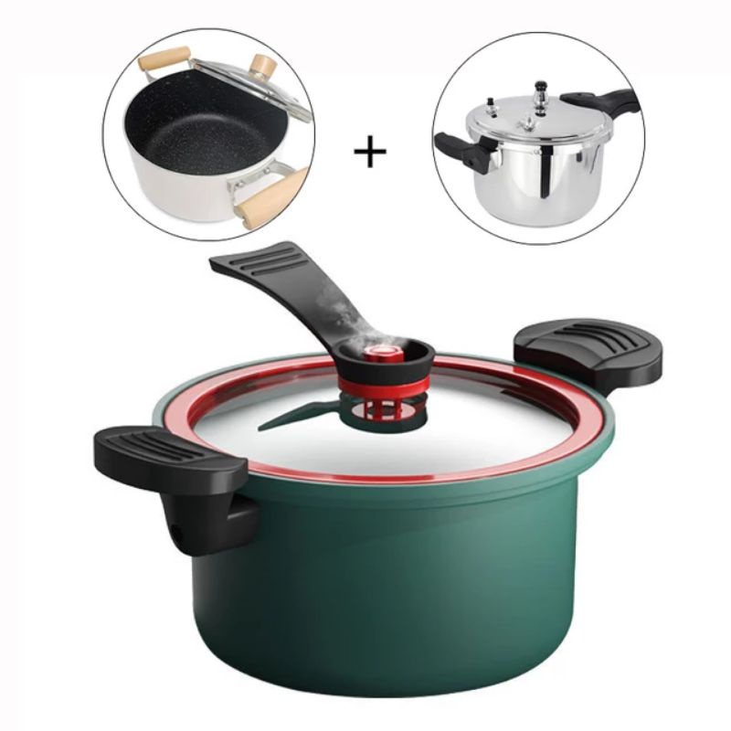 Panci Presto Telfon Totipotent Pressure Cooker Pot Multifungsi 24cm 3.5L