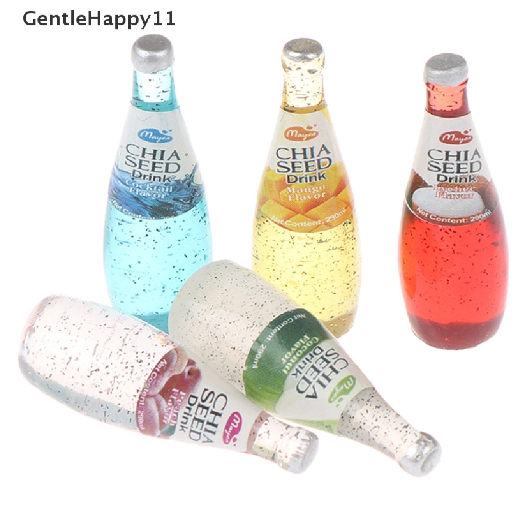 Gentlehappy 2/5Pcs 1: 12rumah Boneka Miniatur Buah Botol Minum Aksesoris Rumah Boneka Mainan id