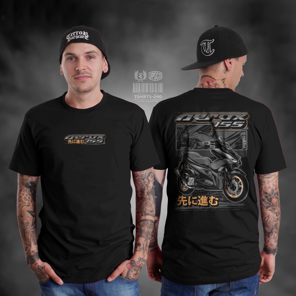 Baju Atasan Kaos Distro Motor Pria Lengan Pendek Terbaru Keren 2022 Yamaha Aerox 155