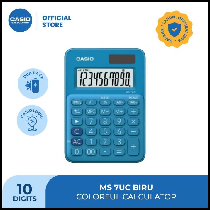 

Casio Colorful Calculator Ms-7Uc-Blue