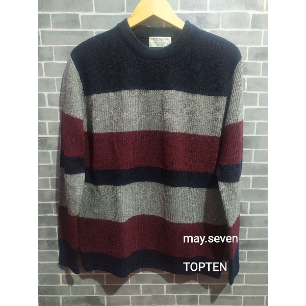 TOPTEN Sweater Rajut Salur