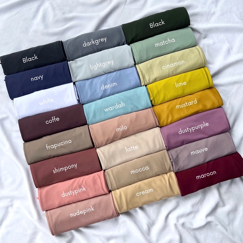SyamilahHijab-Segitiga Instan Jersey / Segiempat Instan Jersey Premium