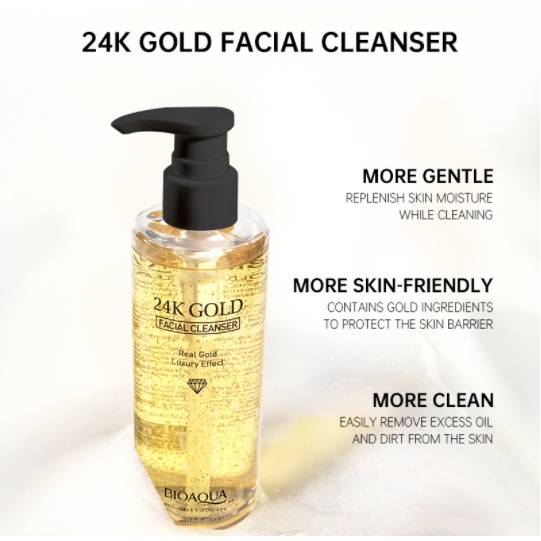 [BPOM] BIOAQUA - Bioaqua 24K Gold Skin Brightening Series - Face Serum Cream Facial Wash &amp; Toner