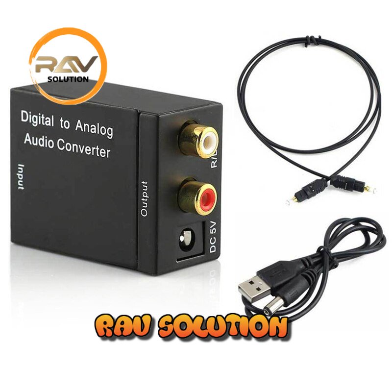 CONVERTER AUDIO DIGITAL TO ANALOG (OPTICAL / COAXIAL TO RCA)