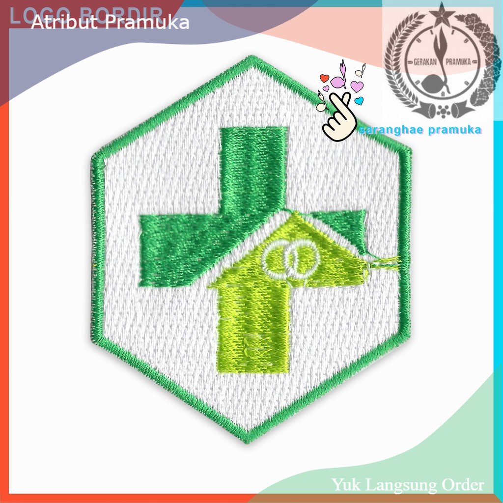 Badge Medis Kesehatan P3k Emblem Medis Patch Logo Puskesmas Bordir Jawa Tengah Indonesia