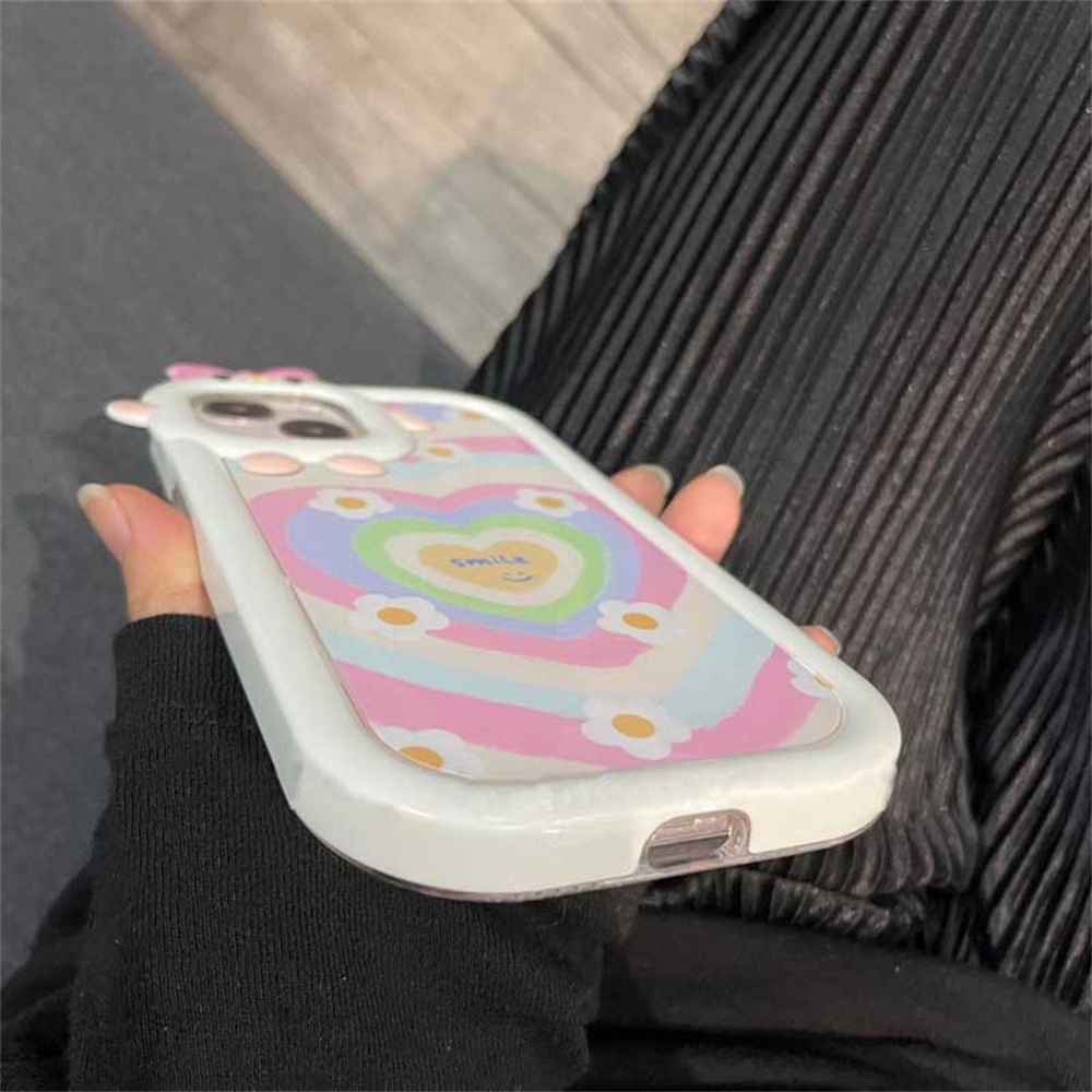 Realme 10 Realme C33 C30 C31 C35 C21Y C25Y RealmeC11 C25 C17 C15 C12 C3 C2 7i 5 5i 6i Gradiasi Cinta Daisy Flower Silikon Lembut Casing Cover