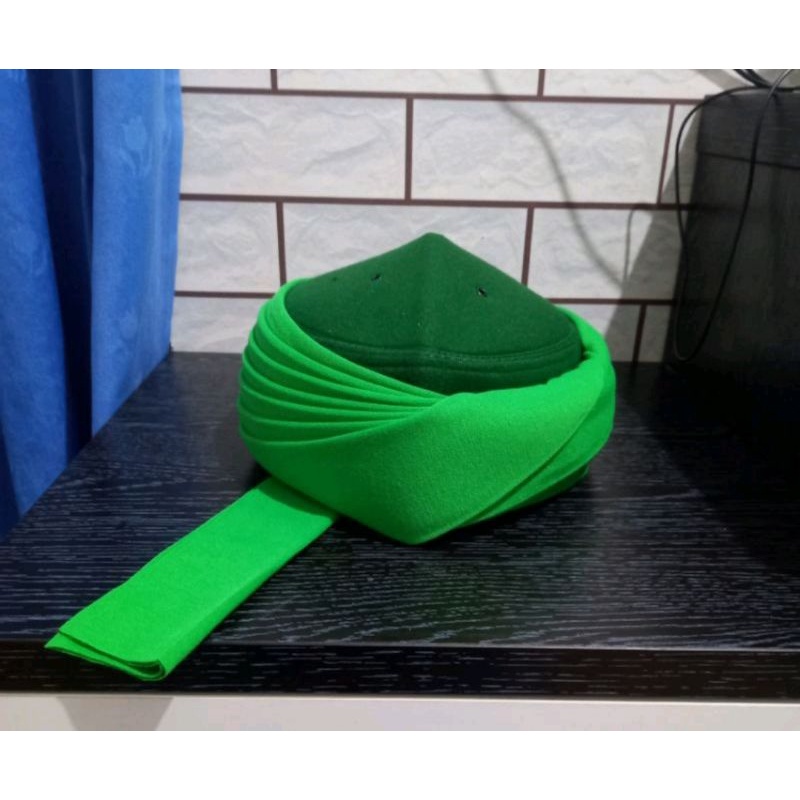 PECI IMAMAH PERMANEN 5 METER/IMAMAH PERMANEN 5 METER/SORBAN IMAMAH 5M/POLOS/LOGO