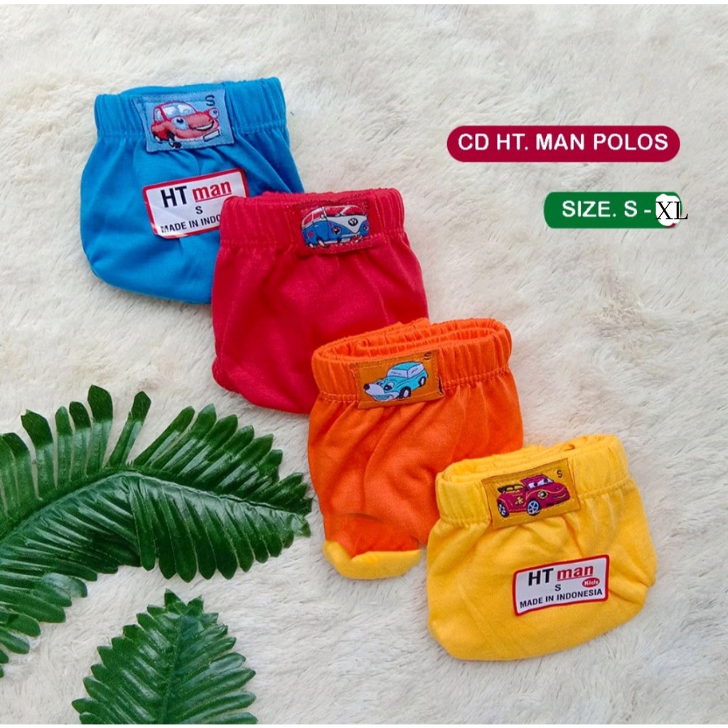 isi 1pcs 3pcs 6pcs CD HT MAN Kids POLOS / MOTIF | celana dalam anak karet kerut berkualitas | Cd Anak | Celana Dalam | Pakaian Dalam ANAK ANAK / KBR STORE