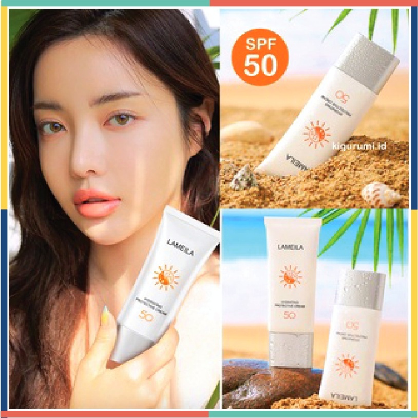 LAMEILA Sun Block SPF 50 Sun Screen White Sunblock Wajah Tahan 12 Jam PA+++ LA162 3058