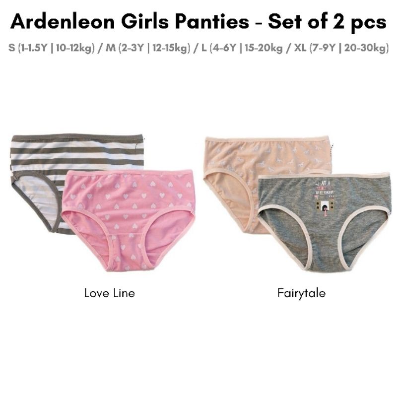 Ardenleon Premium Girls Panties Fairytale / Love Line (celana dalam anak)