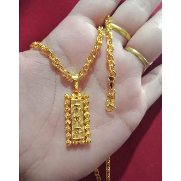 kalung Medan cc bunga 75cm lapis emas 24 k