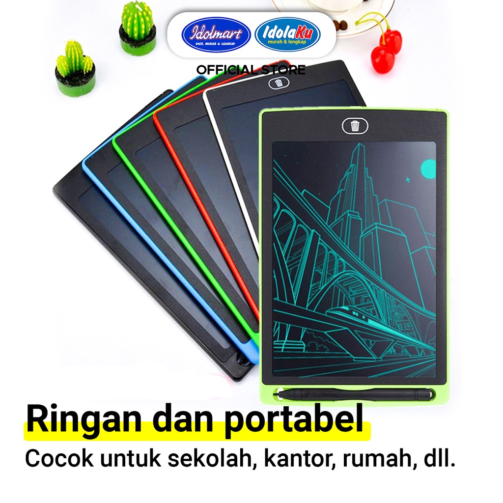 IDOLAKU Papan Tulis LCD 8,5 Inch Papan tulis Mainan anak