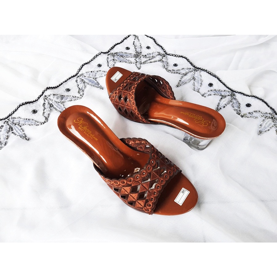 SANDAL WANITA TERBARU SANDAL WANITA HAK KACA KOKOP BORDIL TERBARU 5 CM/SANDAL HIGH HEELS/KOKOP IMPORT/COD SALLSA COLLECTION