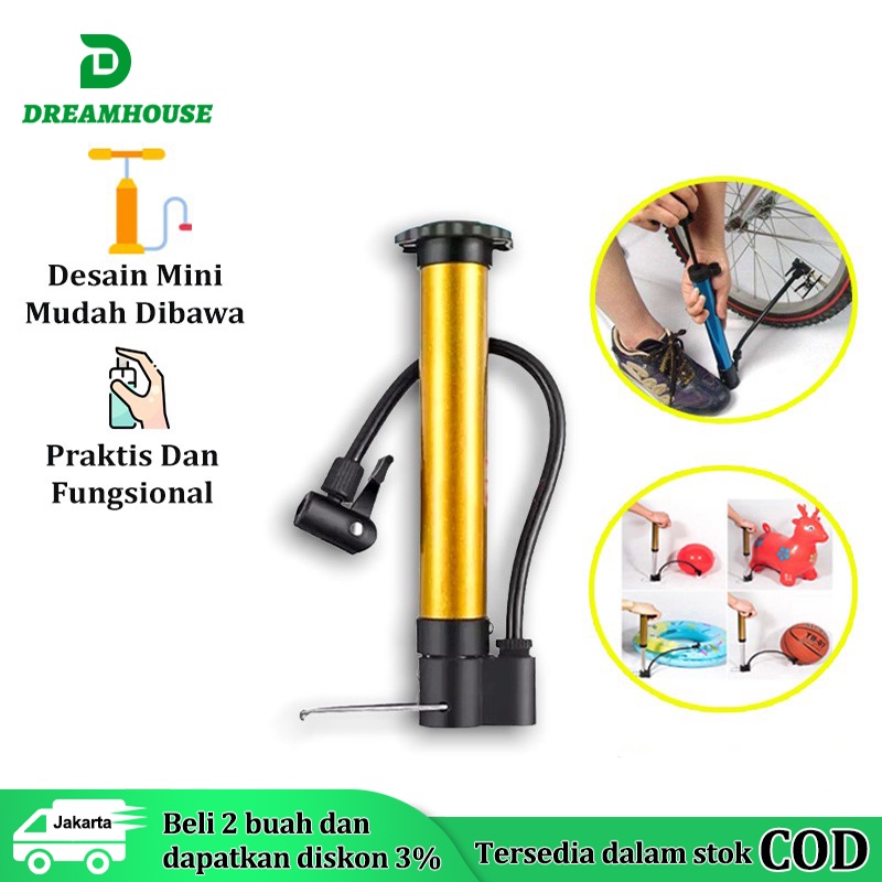 Jual KUKE Pompa Ban Mini Portable Hidrolis / Pompa Angin Mini / Pompa ...