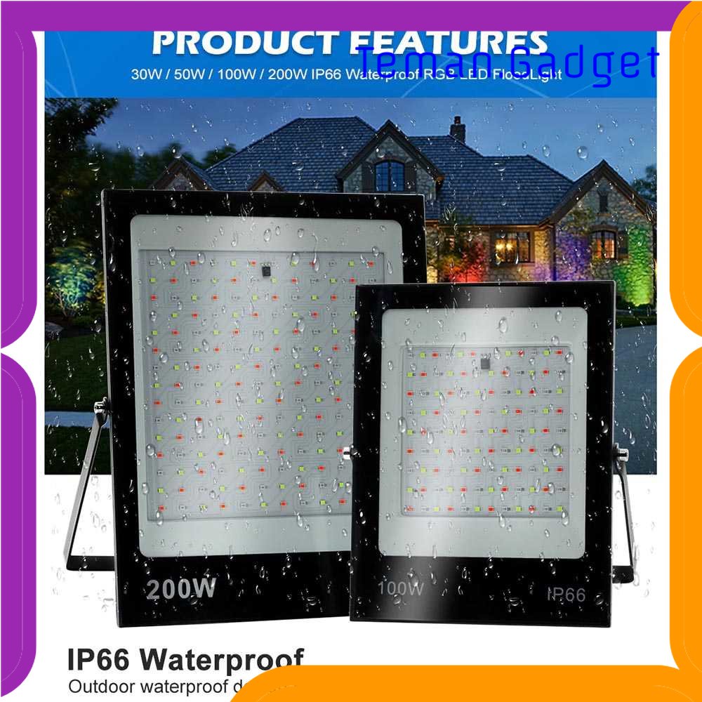 TG-LMP Green Wisdom Lampu Sorot LED Flood Light RGB - GW50