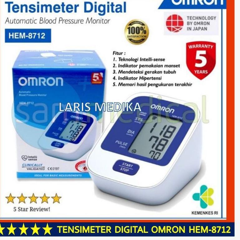 ㊋ Tensimeter Digital Original Omron HEM 8712 / Tensi Omron 8712 Garansi Resmi 5 Tahun OMRON HEM-8712