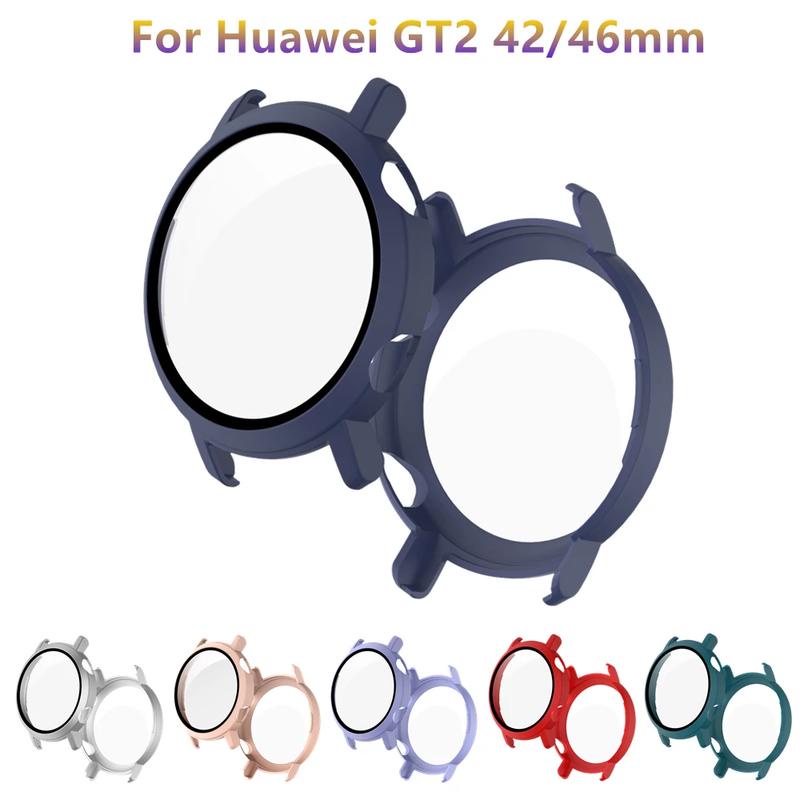 Case Pelindung Layar Tempered Glass 9H Dengan Bumper Skala Untuk Huawei GT2 Pro ECG Porsche 42mm 46mm GT2e