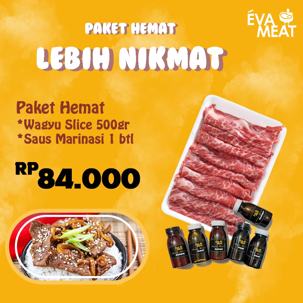 

Paket Wagyu Slice 500gr + 1 Bumbu Marinasi - wagyu slice - paket hemat wagyu slice
