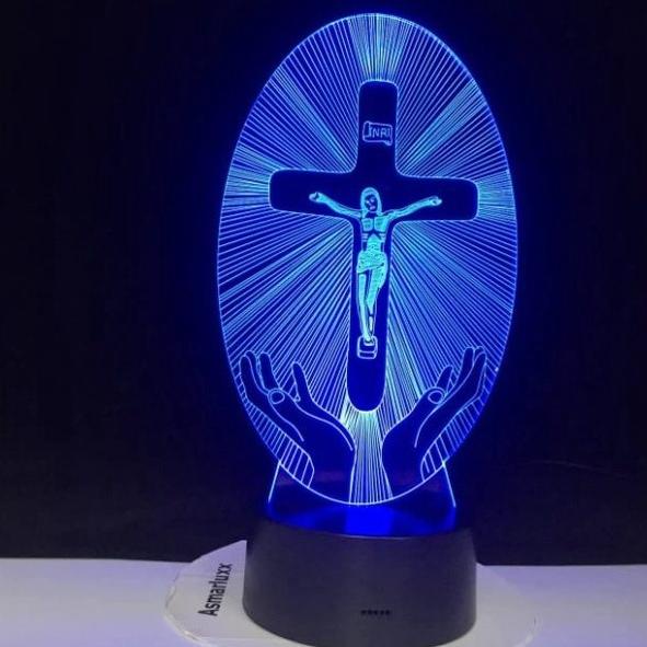 Model Pajangan Tidur Yesus Hias Lampu Salib Lampu 3D