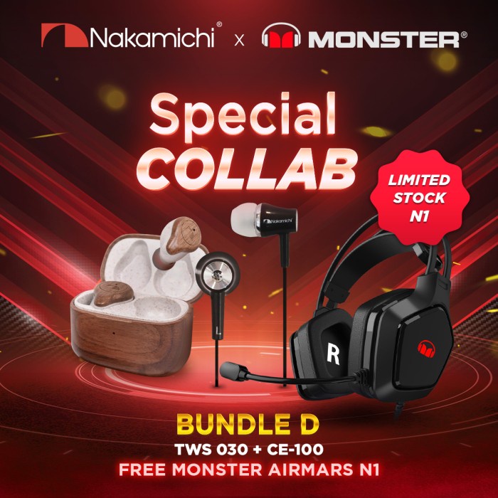 Nakamichi X Monster TWS030 CE100 free N1 TWS Earphone Headphone