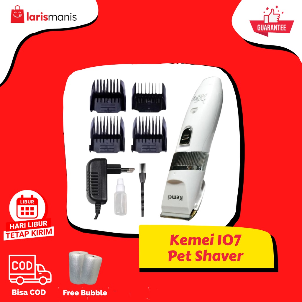 Mesin Cukur Bulu Hewan Pet Clipper KEMEI KM-107 Pet Clipper/Pencukur Bulu Kucing/Alat Cukur Bulu Kucing Pemotong Rambut Hewan Peliharaan Pet Hair Clipper