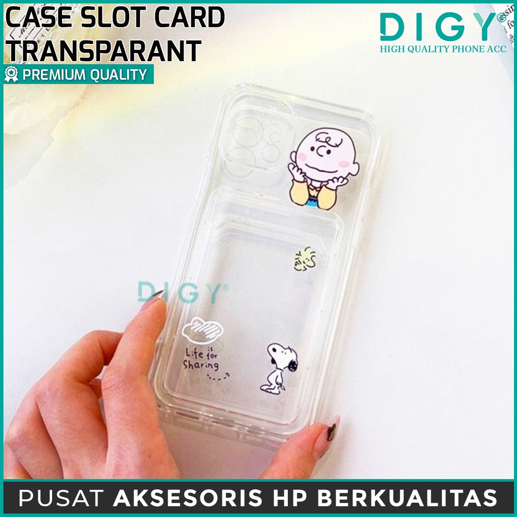 Oppo  A16 A55 5G  A36 A76 4G  A5S A7 A11K  Case Slot card Transparant / bening Motif karakter animal