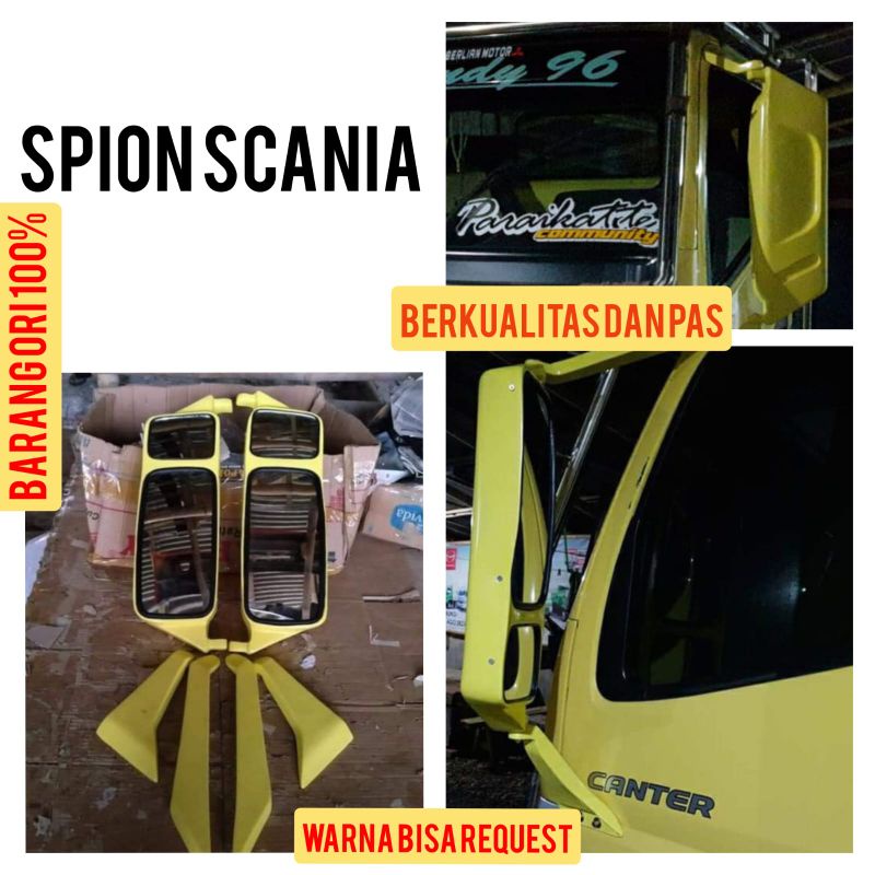 Spion truk model Scania (BISA COD) berbahan fiberglass,barang di jamin tebal,baru,dan berkualitas