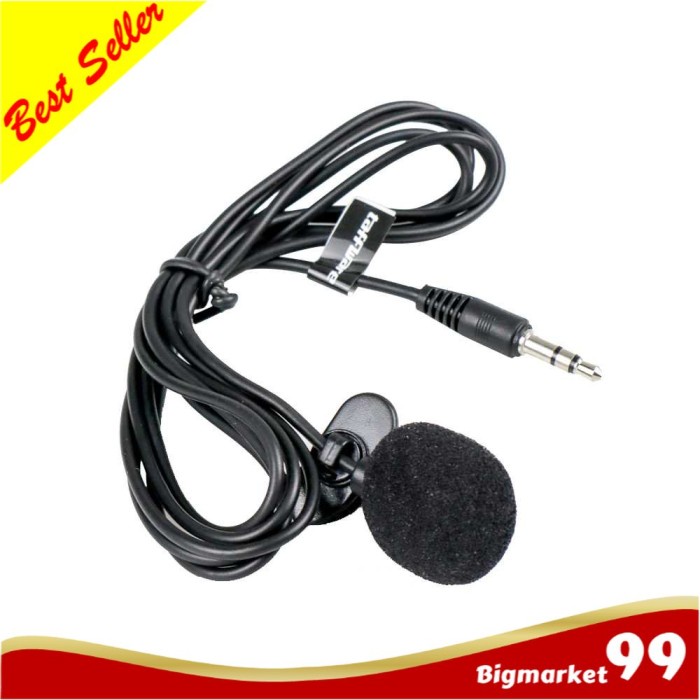 Mic Clip On Jepit 3.5mm Microphone HP Smartphone Laptop Tablet