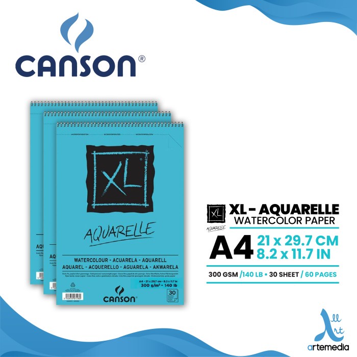 

Buku Gambar Kertas Cat Air Canson Xl Aquarelle A4 Cold Pressed Watercolor Paper