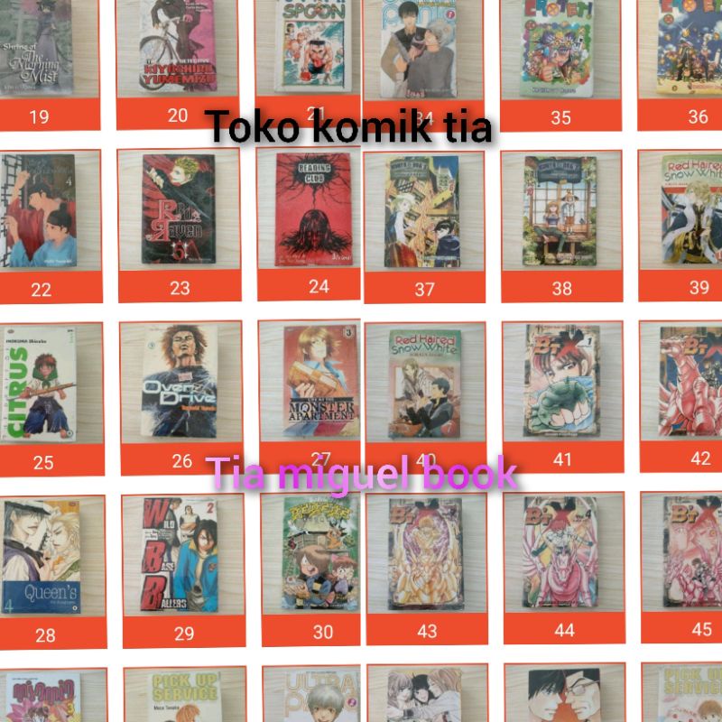 komik populer remaja stock sedikit aja