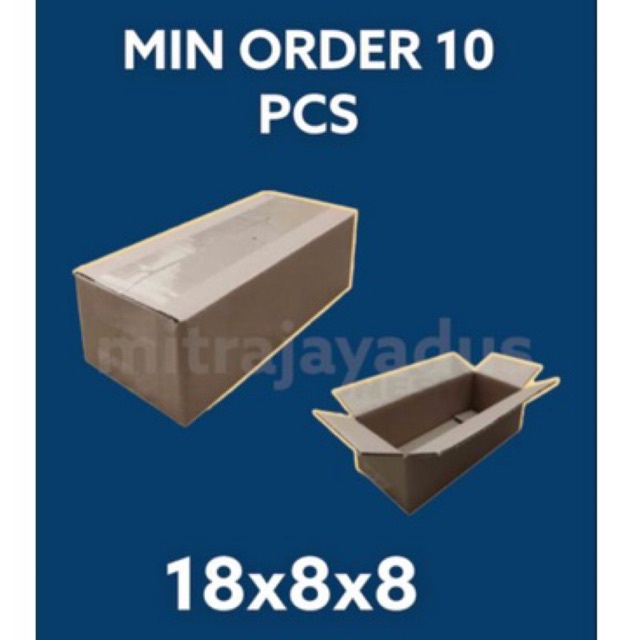 

Kardus box BARU 18x8x8 bahan POLOS min order 10pcs