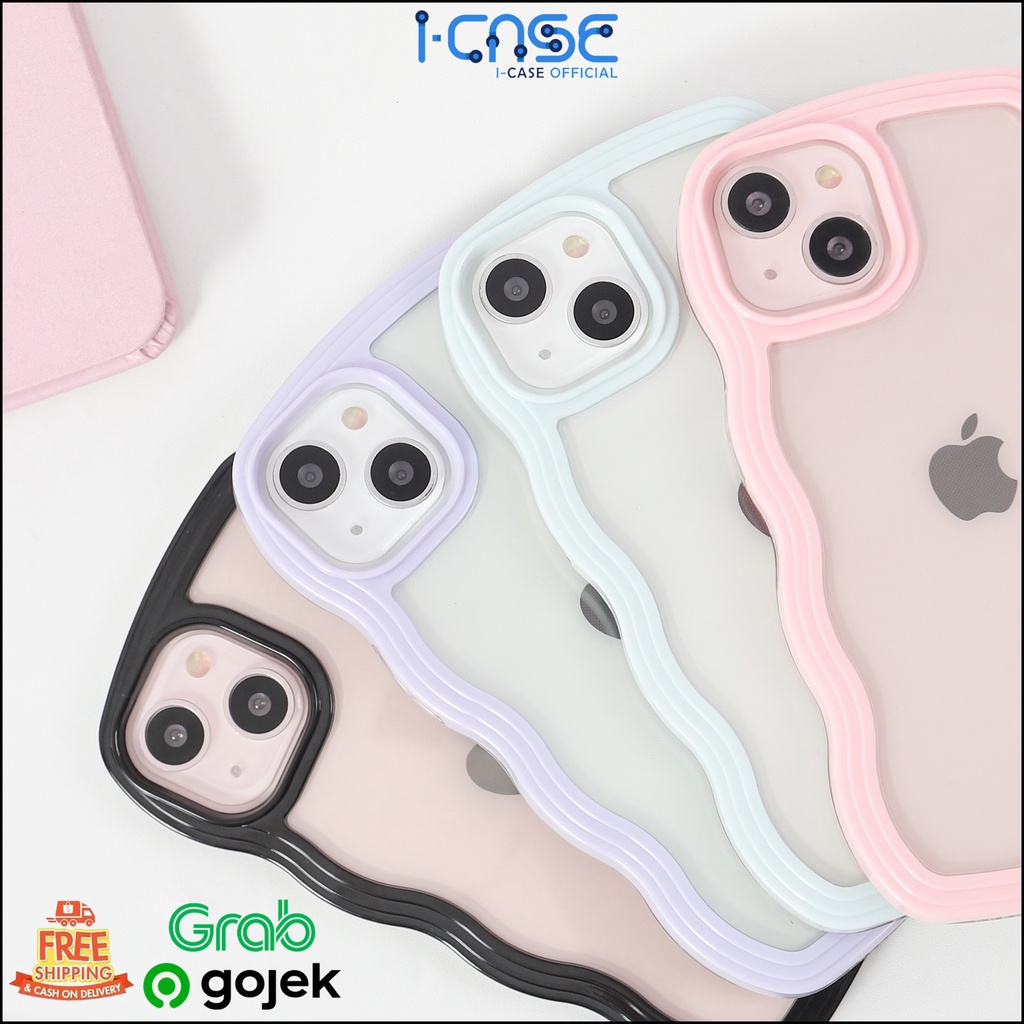 Soft Case Clear Wavy Side Fullcover For iPhone 7 8 PLUS XR X XS MAX 11 12 13 14 PLUS MINI PRO MAX
