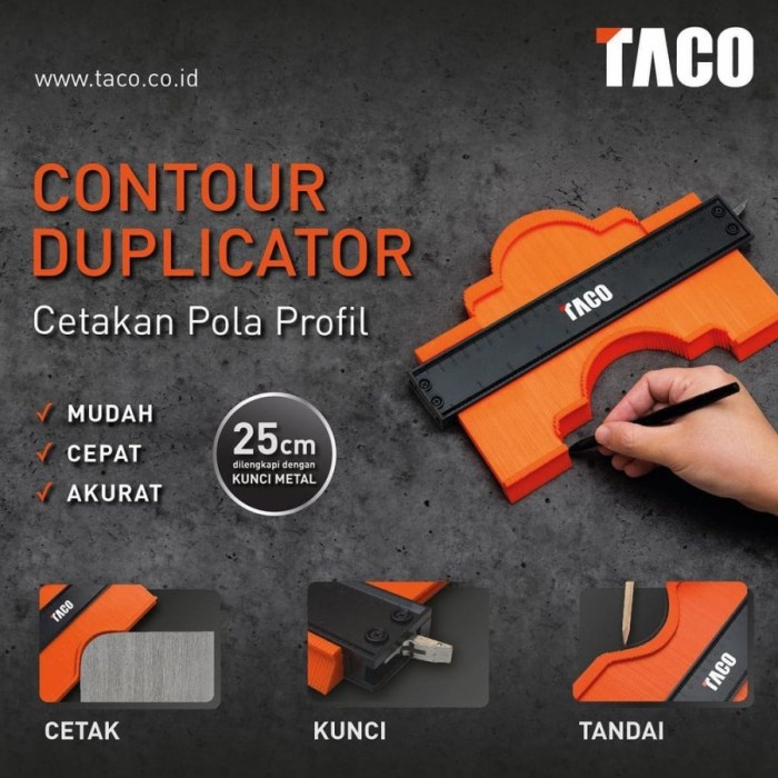 

Taco Profile Copy Gauge 250Mm Duplicator Tool Alat Copy Jiplak Contour