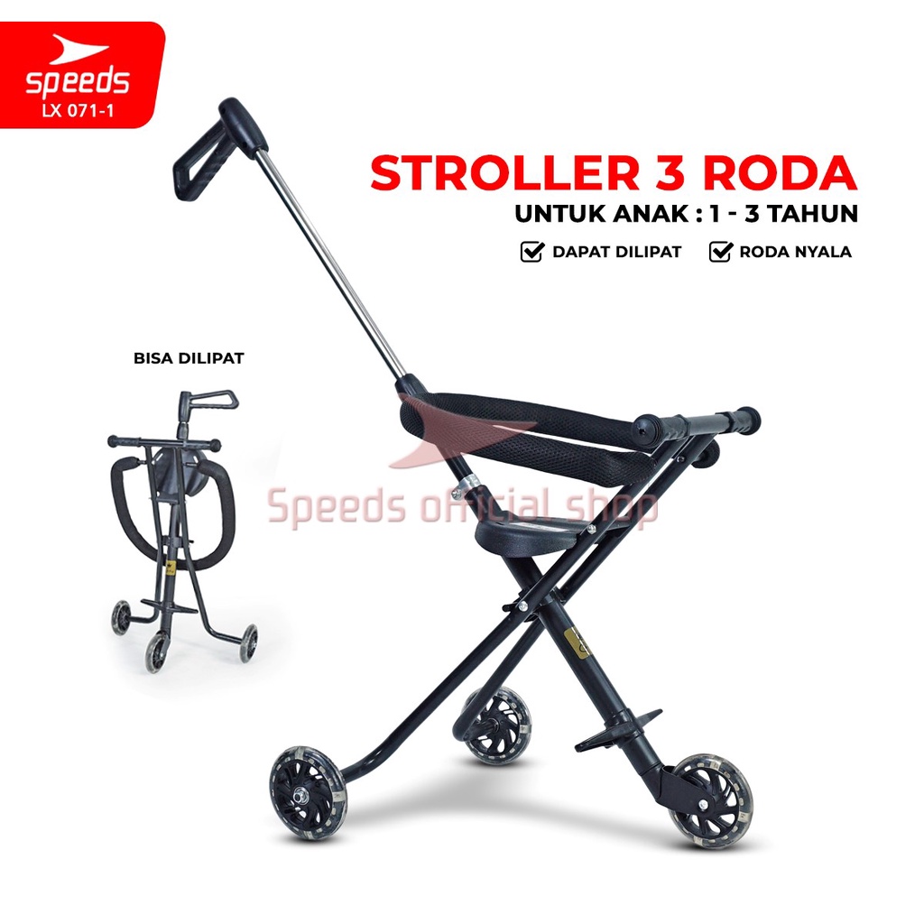 SPEEDS Stroller Kereta Dorong Bayi Portabel Premium Anak Full Cover Fitur Lengkap Newborn Baby Stroller Travel LX 073-2