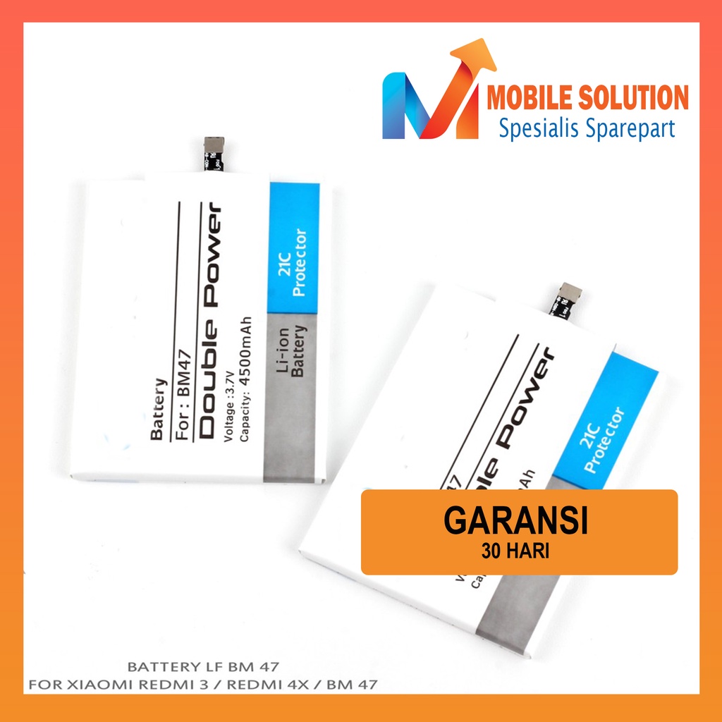 Grosir Baterai Xiaomi Redmi 3 / Baterai Redmi 4X / Baterai BM47 Universal Garansi 1 Bulan + Packing