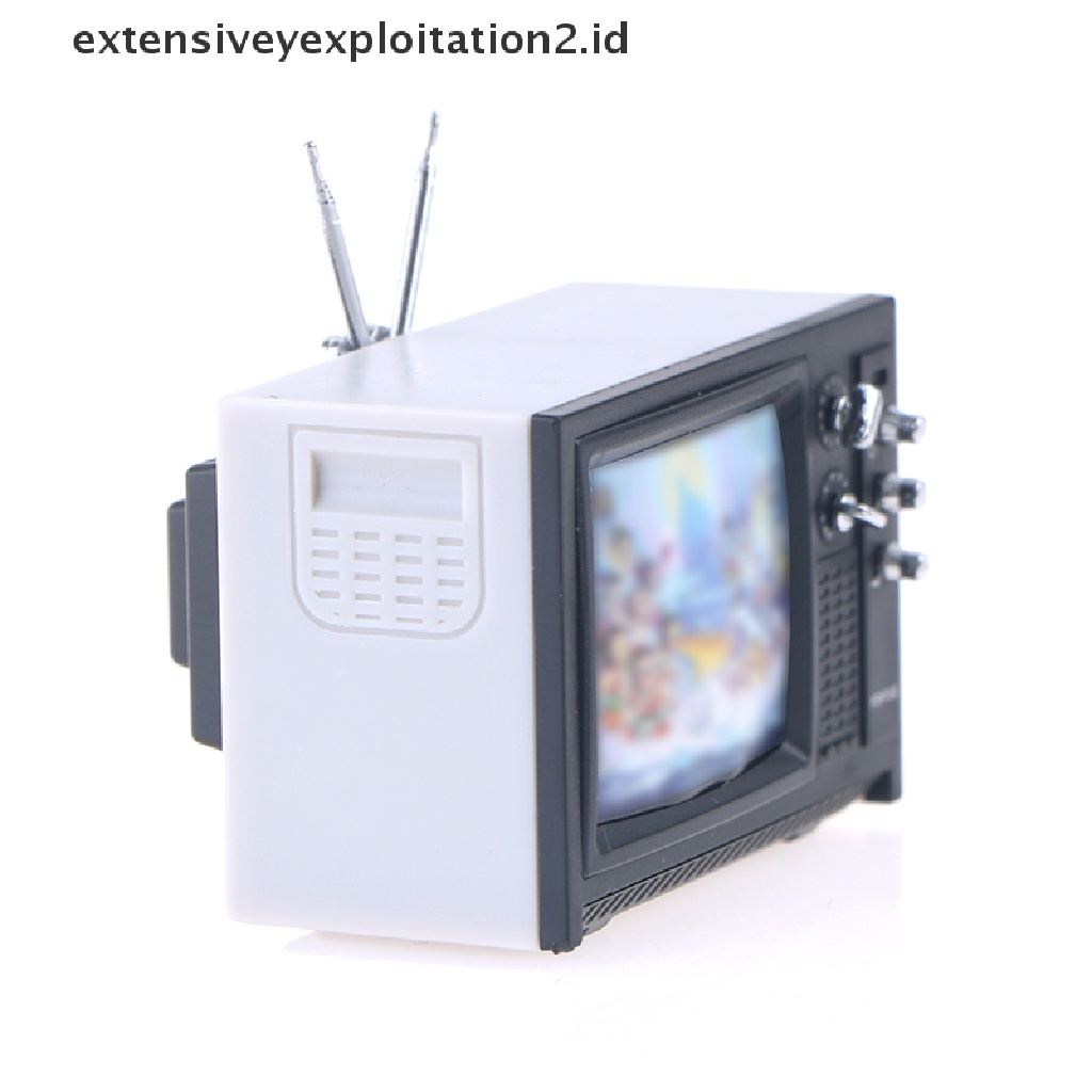 Mainan Miniatur TV retro Untuk Dekorasi Rumah Boneka