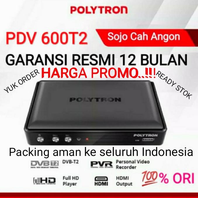 stb Polytron set top box pdv 600t2 dvb t2 receiver tv digital original