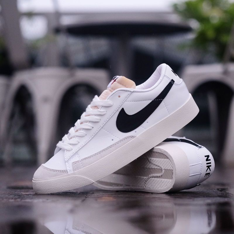 Sepatu Nike Blazer Low 77 Low Vintage White Black Original OEM Sneakers Pria