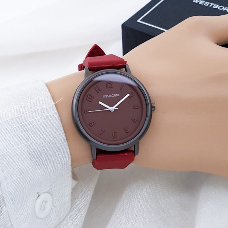 JAM TANGAN WANITA ORIGINAL WESTBORNE Bahan rubber